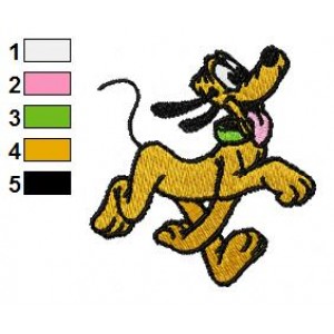 Pluto Walking Embroidery Design